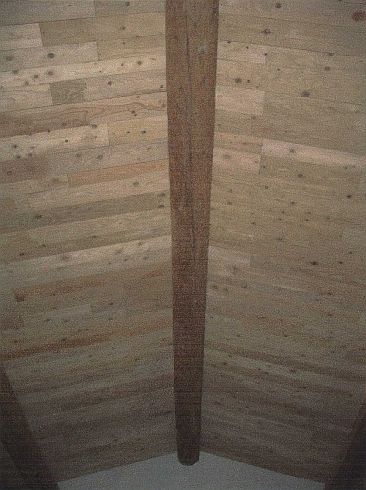 wooden ceiling in Tournissan, 2009